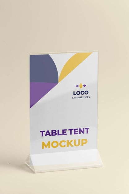Paper Table Tent Mockup Isolated Psd