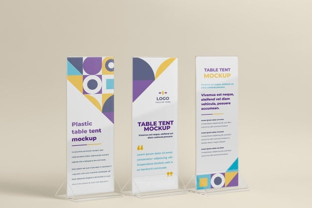 Paper Table Tent Mockup Isolated Psd