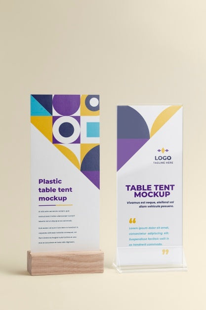 Paper Table Tent Mockup Isolated Psd
