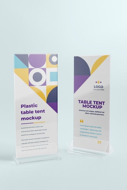 Paper Table Tent Mockup Isolated Psd