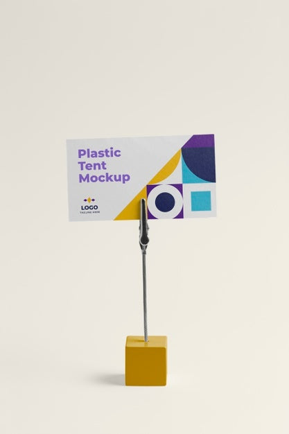 Paper Table Tent Mockup Isolated Psd