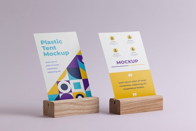 Paper Table Tent Mockup Isolated Psd