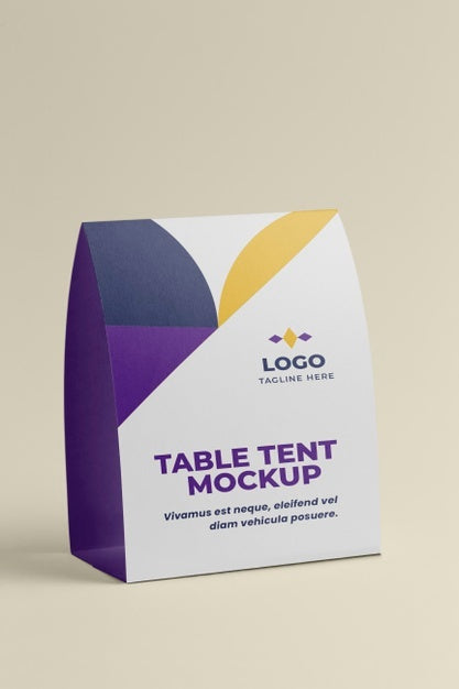Paper Table Tent Mockup Isolated Psd