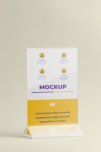Paper Table Tent Mockup Isolated Psd