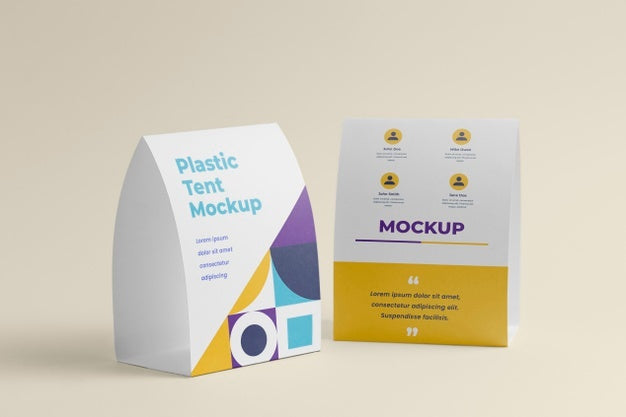 Paper Table Tent Mockup Isolated Psd