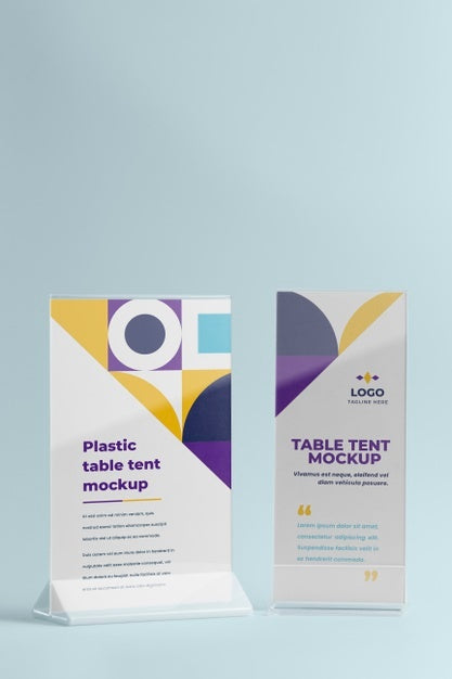 Paper Table Tent Mockup Isolated Psd