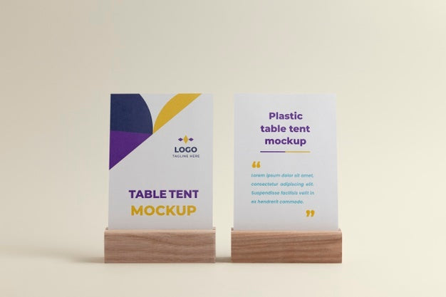 Paper Table Tent Mockup Isolated Psd