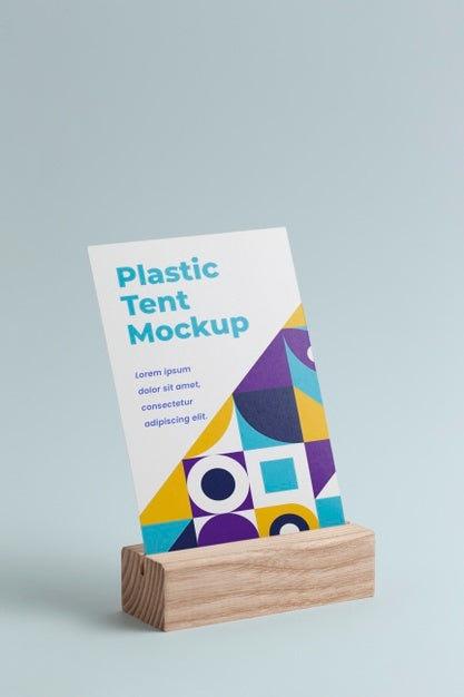 Paper Table Tent Mockup Isolated Psd