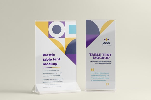 Paper Table Tent Mockup Isolated Psd