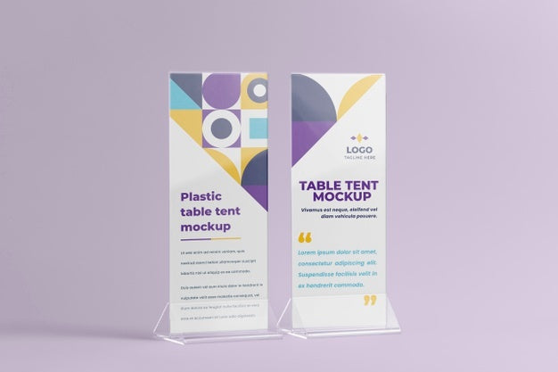 Paper Table Tent Mockup Isolated Psd