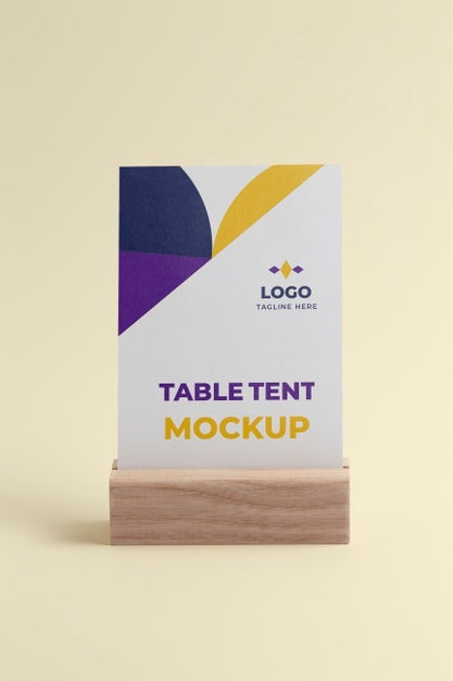 Paper Table Tent Mockup Isolated Psd