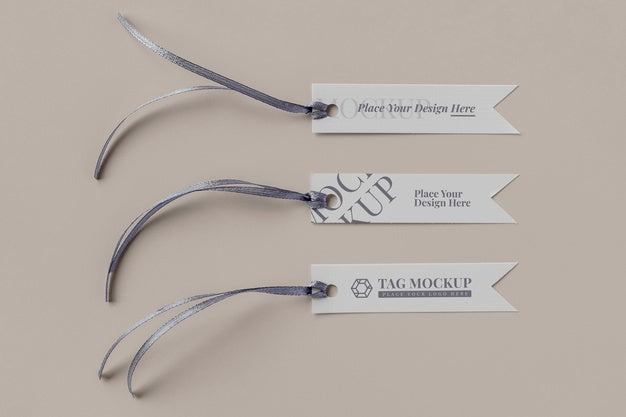 Paper Tag Design Mockup Psd