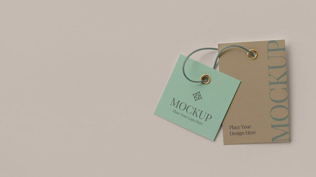 Paper Tag Design Mockup Psd