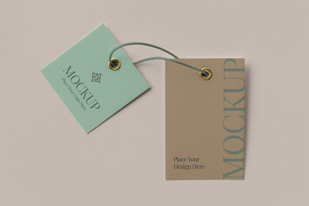 Paper Tag Design Mockup Psd