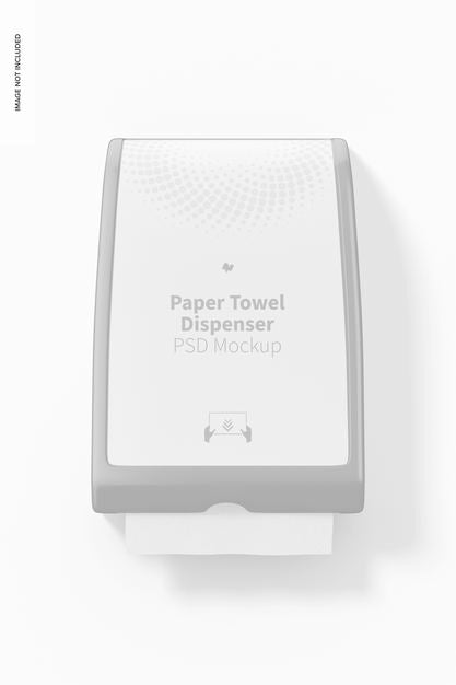 Paper Towel Dispenser Mockup, Front View Psd