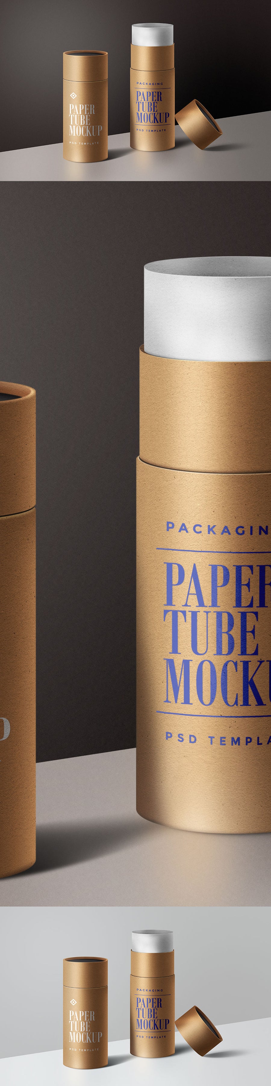 Paper Tube Packaging Mockup Template