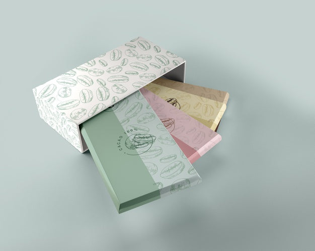 Paper Wrapping And Box Design Mock-Up Psd