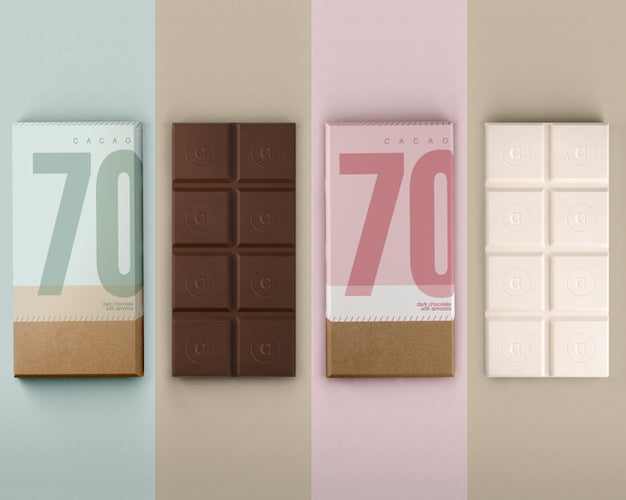Paper Wrapping For Chocolates Mock-Up Psd