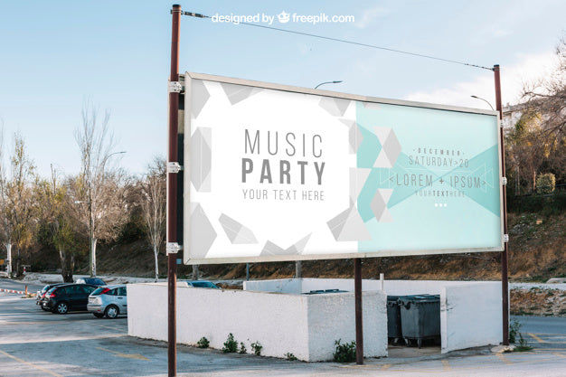 Parking Lot Billboard Mockup Psd