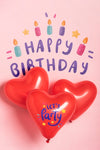 Party Balloons With Birthday Design Psd