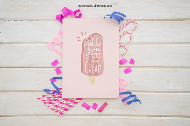 Party Composition With Paper In Middle Psd