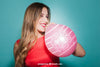 Party Concept With Woman And Balloon Psd