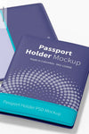Passport Holder Mockup, Close Up Psd