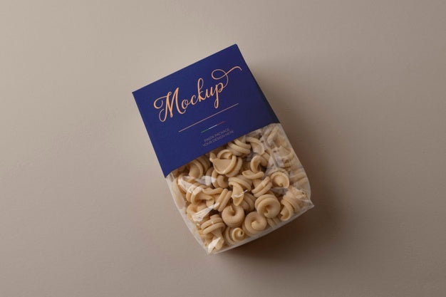 Pasta Packaging Mockup Design Psd