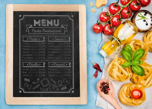 Pasta Restaurant Menu Design Psd