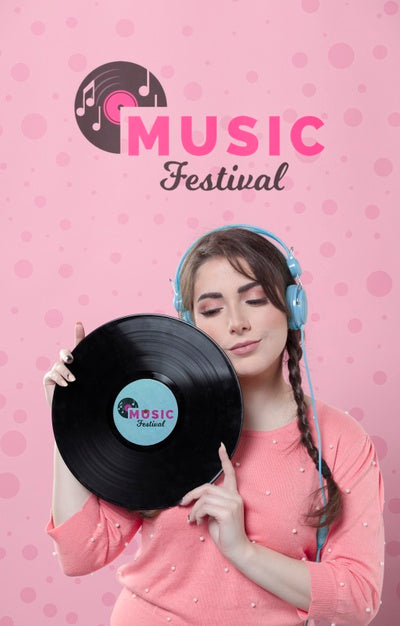 Pastel Spring Music Concept Psd