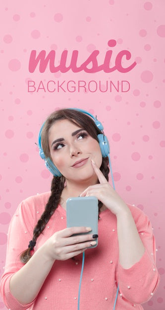 Pastel Spring Music Concept Psd