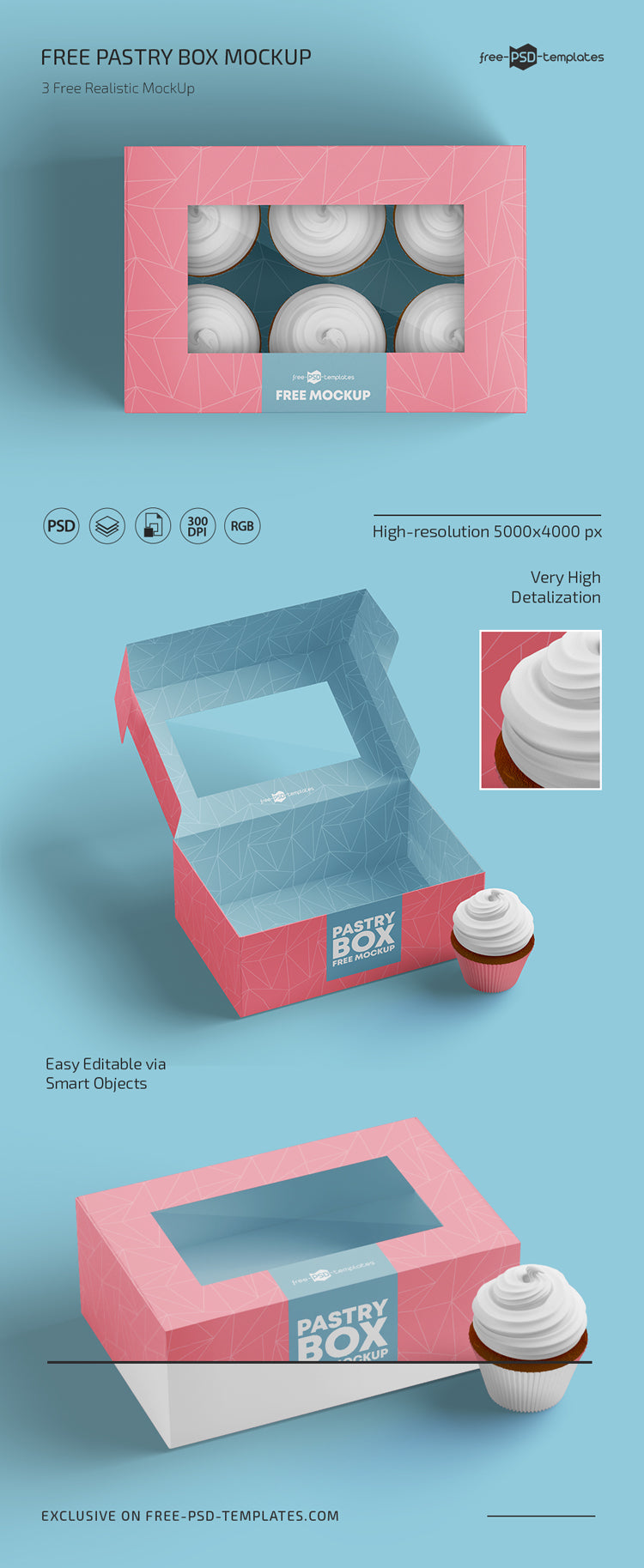 Pastry Box Mockup