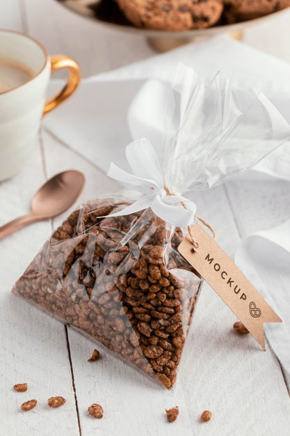 Pastry In Transparent Packaging Psd