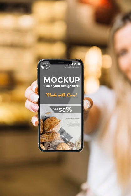 Pastry Shop Concept Mock-Up Psd