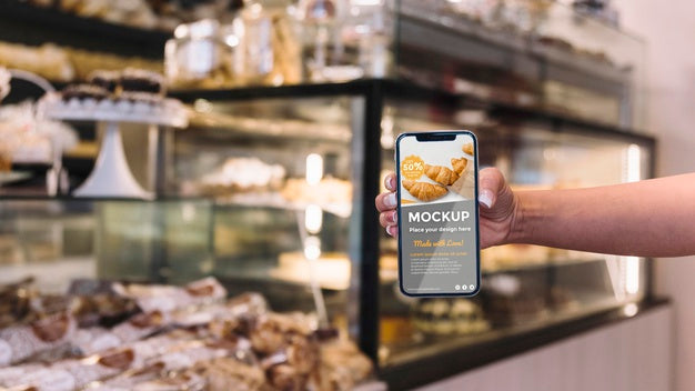 Pastry Shop Concept Mock-Up Psd