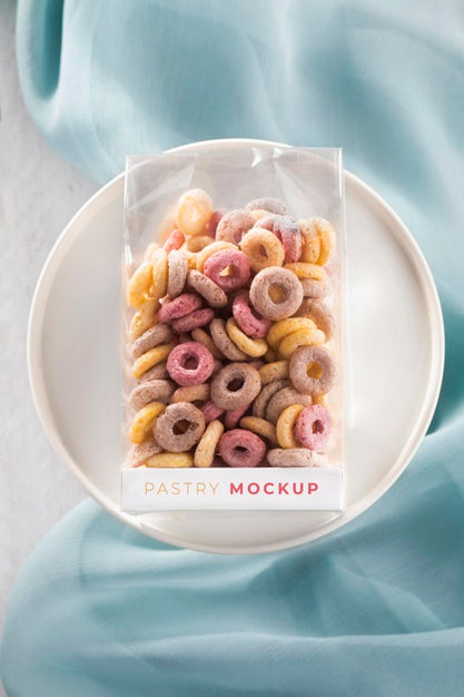 Pastry With Transparent Packaging Psd