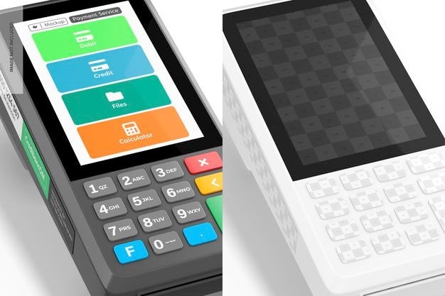 Payment Device Mockup, Close Up Psd