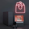 Pc Mock-Up With Neon Lights Psd