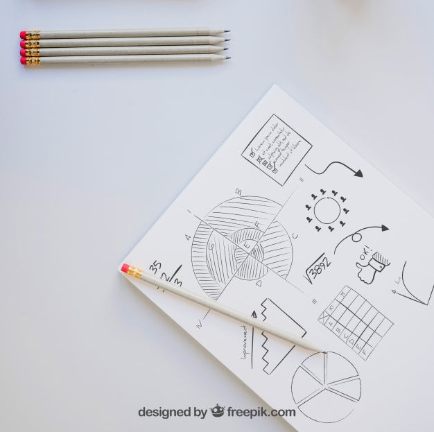 Pencils, Paper And Drawing Psd