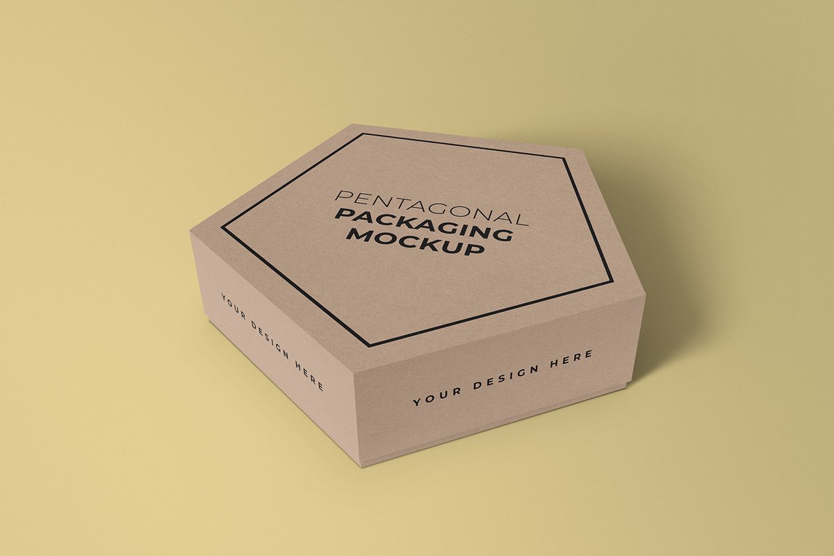 Pentagonal Box Mockup