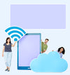 People Holding Wifi, Mobile And Cloud Cardboard Cutouts