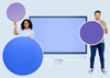 People In Front Of A Computer Monitor Icon