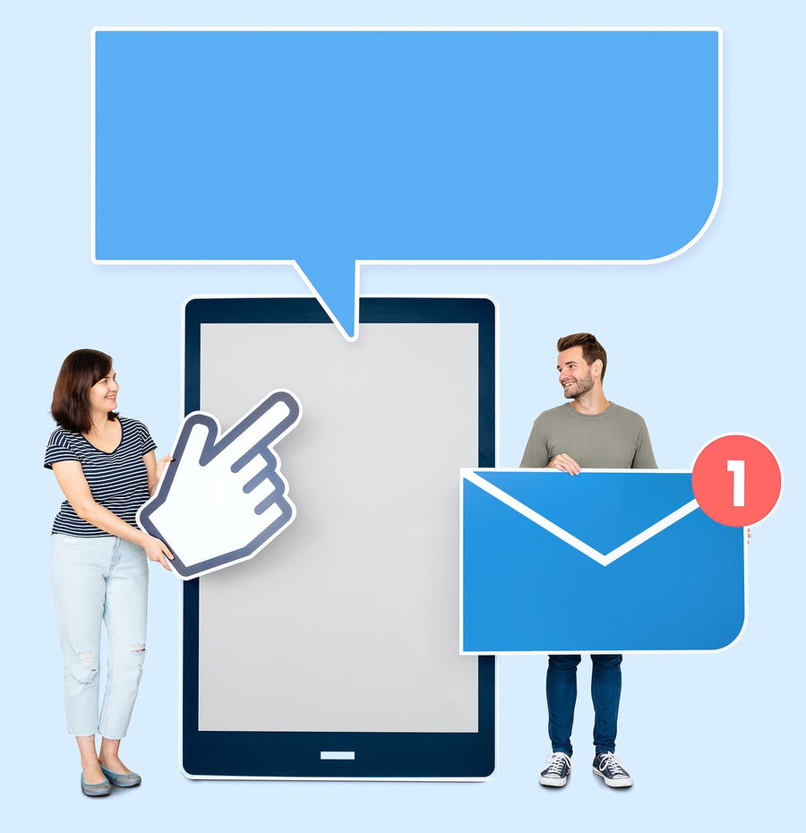 People Sending An E-Mail Via A Tablet