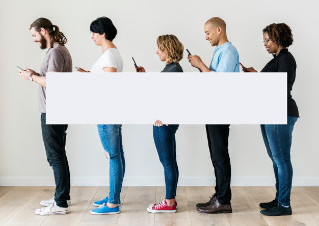 People Using Smartphones Psd