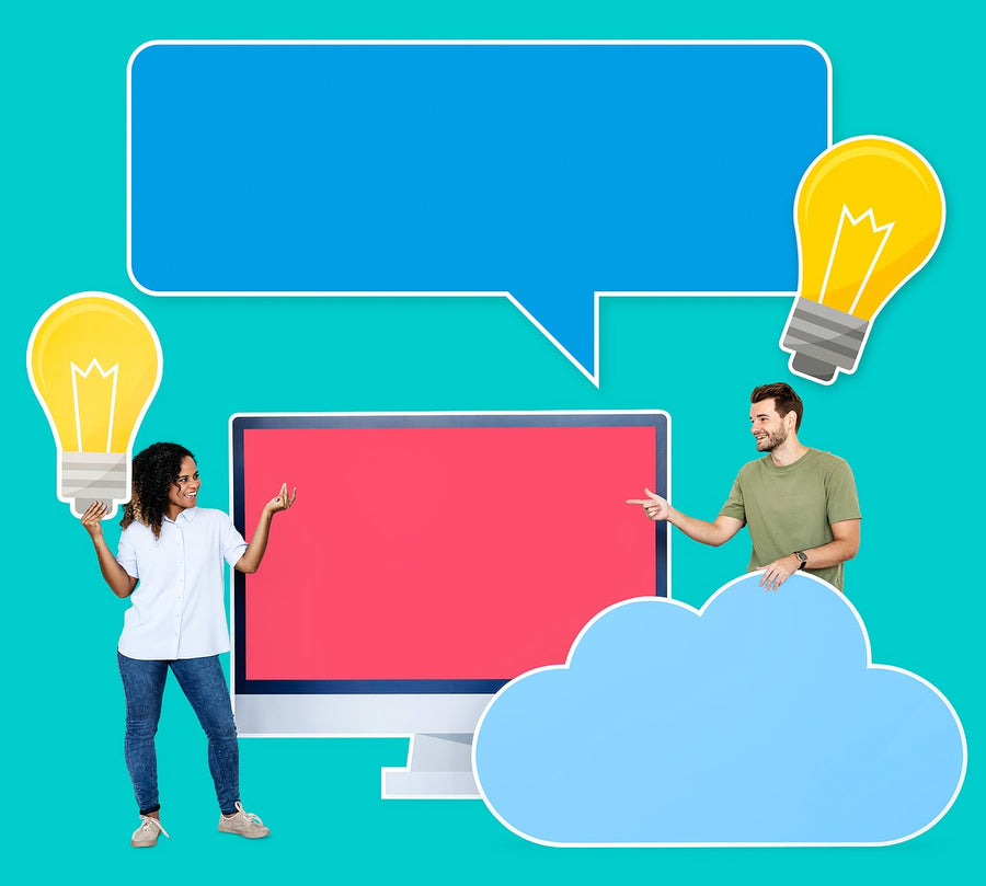 People With Cloud Computing Technology Icons