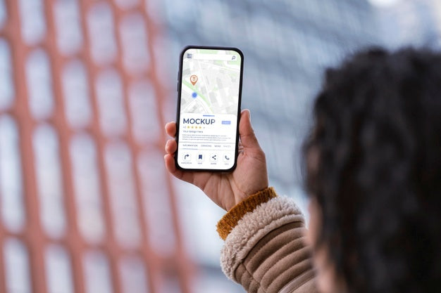 People With Technology Mockup Psd