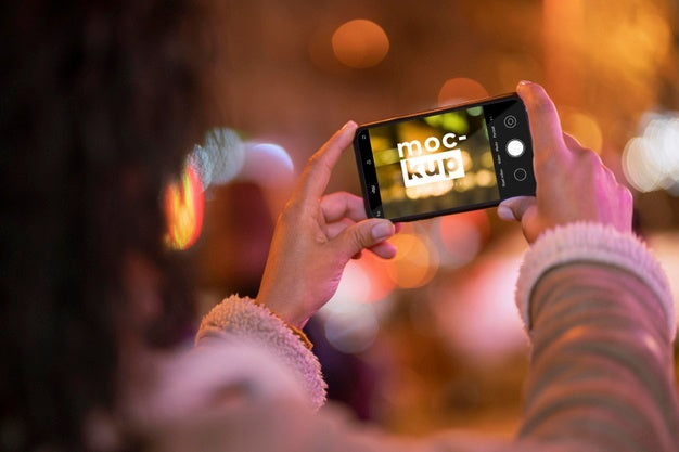 People With Technology Mockup Psd