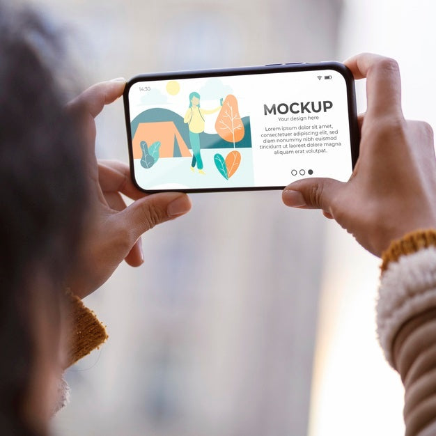 People With Technology Mockup Psd