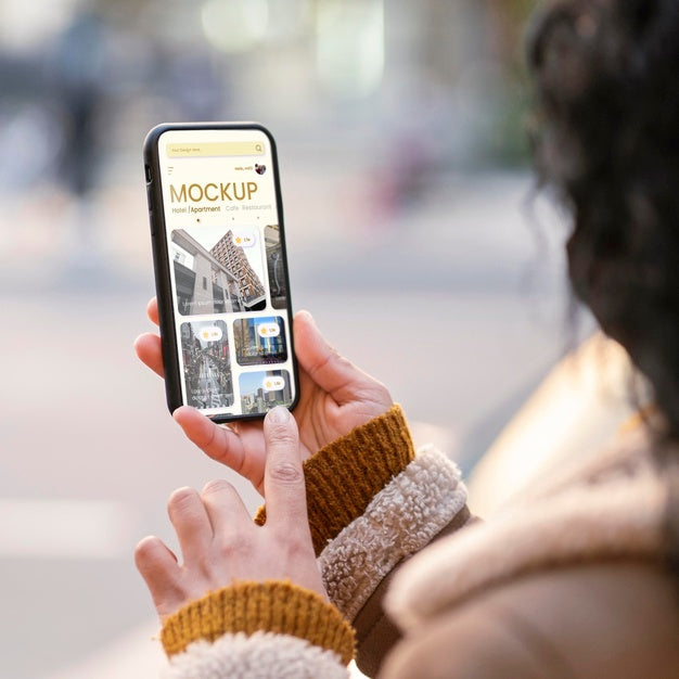 People With Technology Mockup Psd