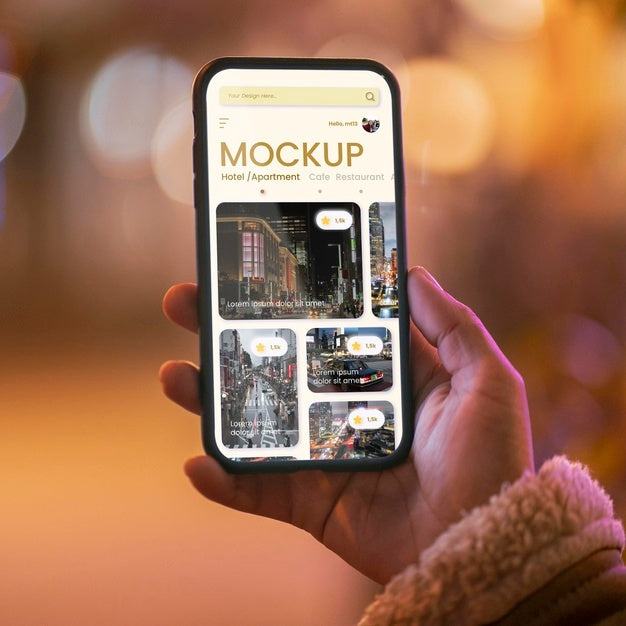 People With Technology Mockup Psd